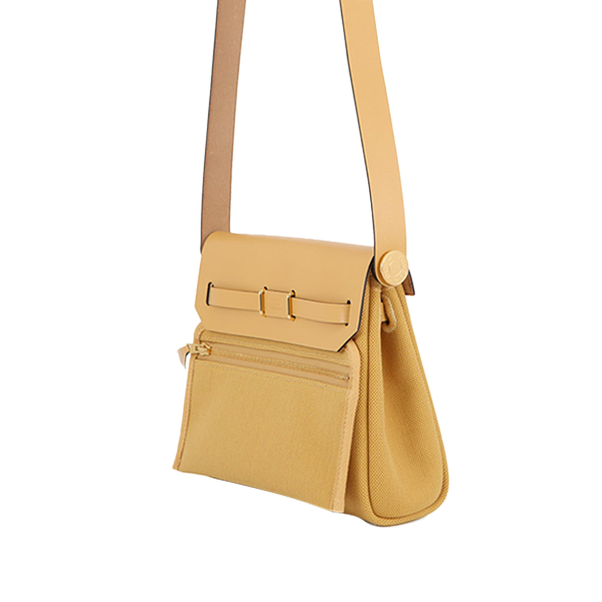 Hermès Military Toile and Vache Hunter Herbag Zip 20