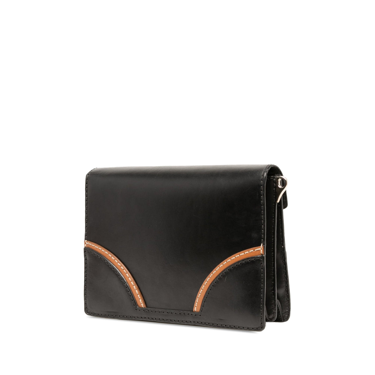 Prada Vitello Stitched Sound Lock Satchel — Black