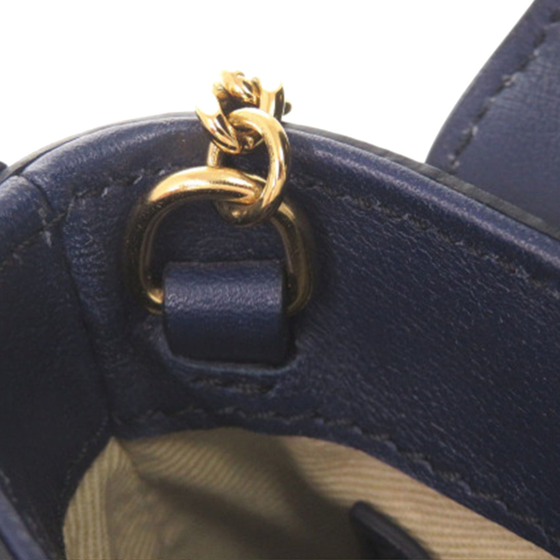 Lizard Embossed Leather Aby Lock Satchel