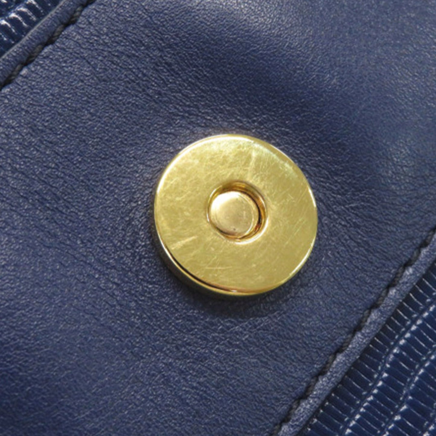 Lizard Embossed Leather Aby Lock Satchel
