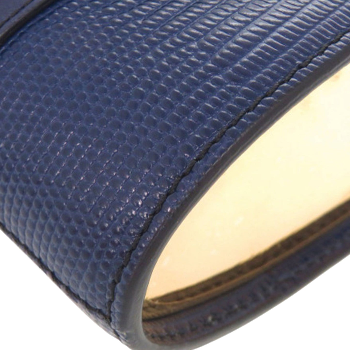 Lizard Embossed Leather Aby Lock Satchel