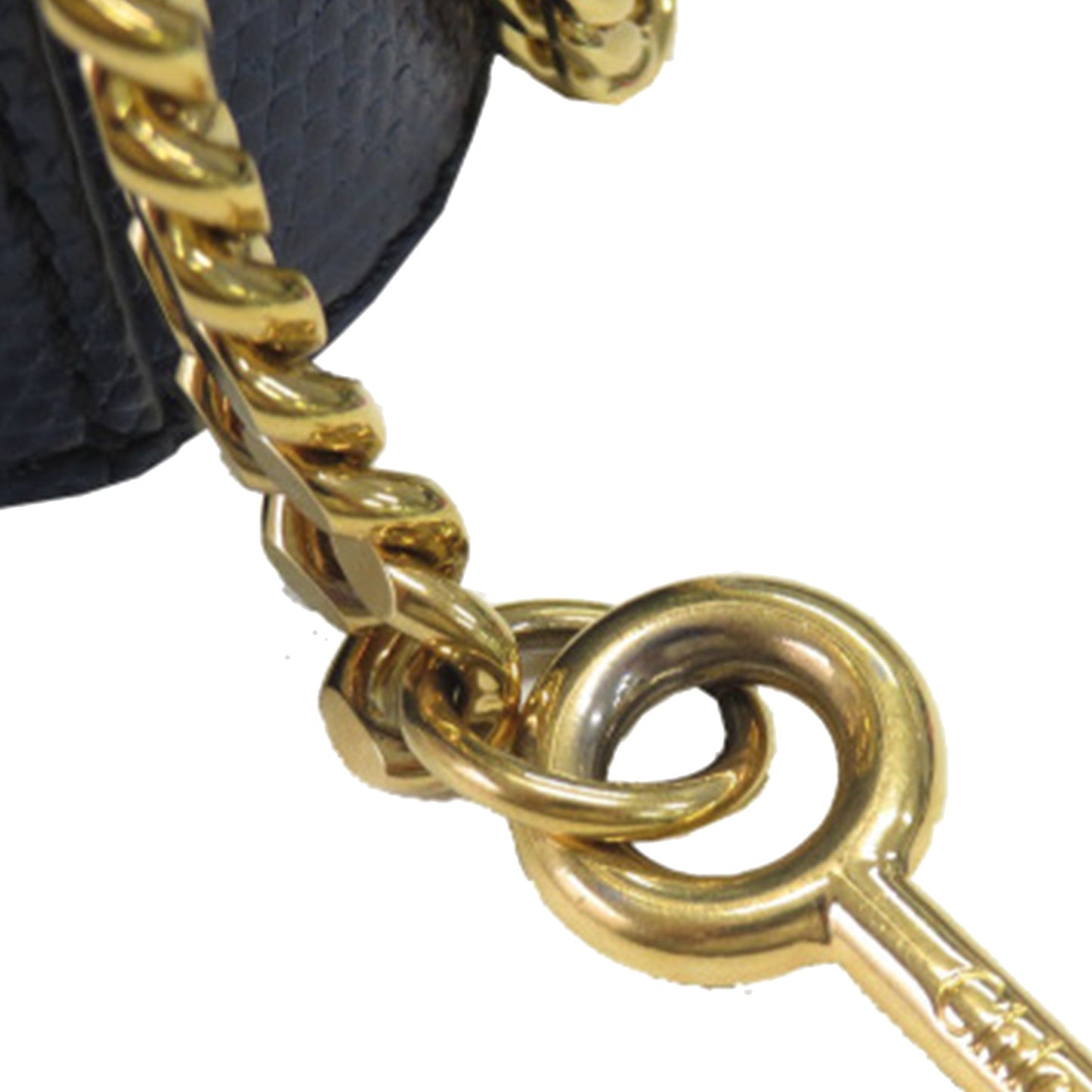 Lizard Embossed Leather Aby Lock Satchel