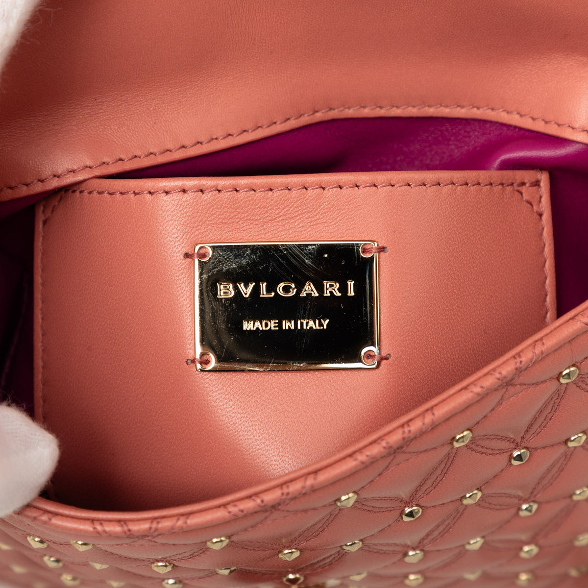 Bvlgari Small Quilted Studded Leather Divas Dream Crossbody