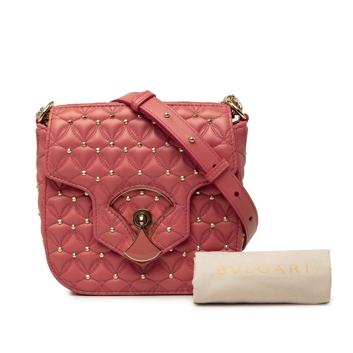 Bvlgari Small Quilted Studded Leather Divas Dream Crossbody