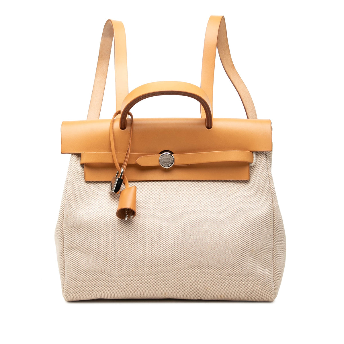 Hermès Toile Herbag Backpack PM — Beige