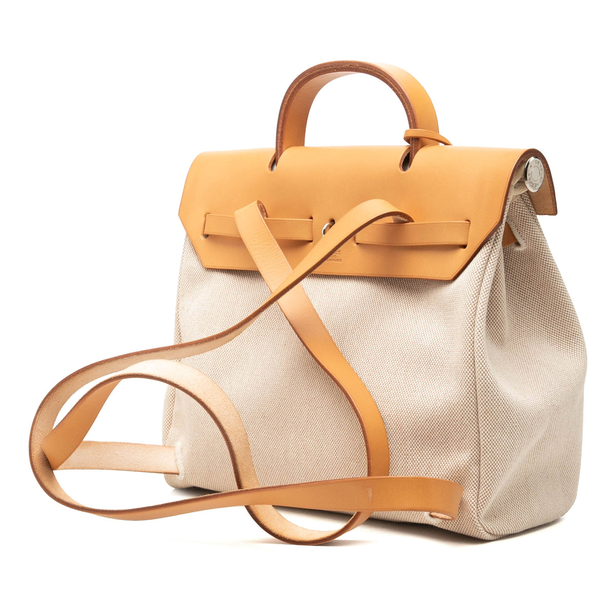 Hermès Toile Herbag Backpack PM — Beige