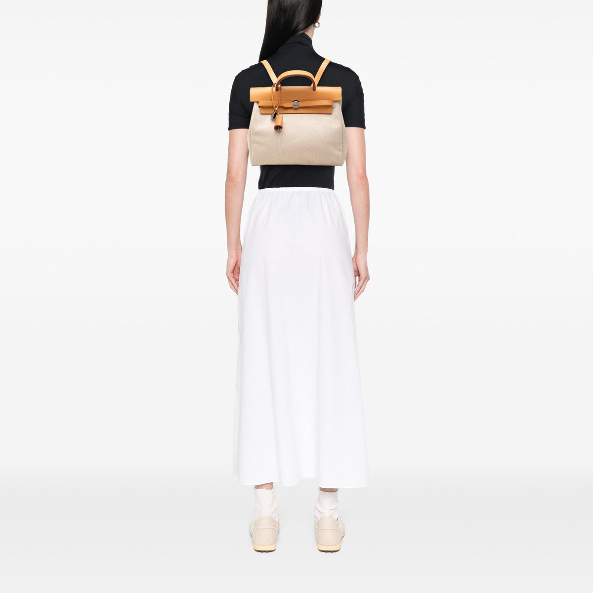 Hermès Toile Herbag Backpack PM — Beige