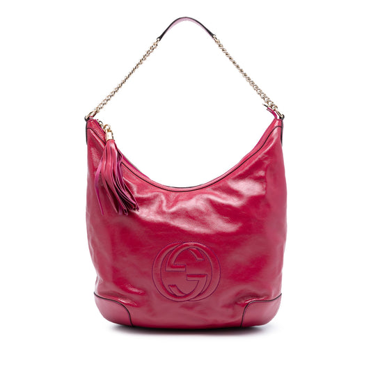 Gucci Patent Soho Shoulder Bag