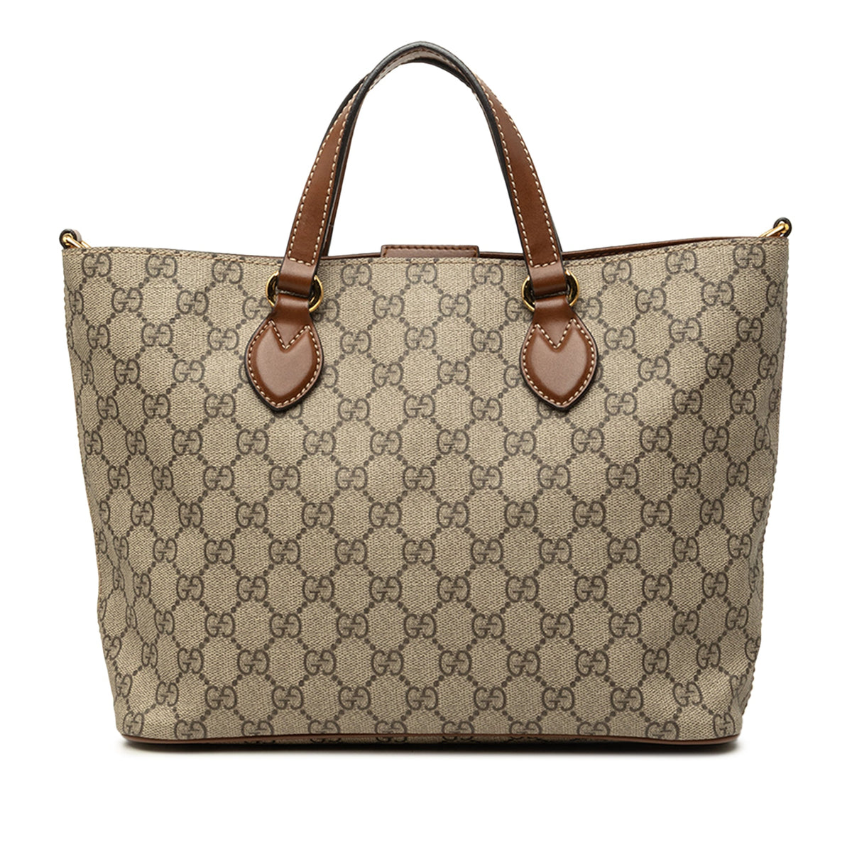 Gucci Small GG Supreme Satchel — Beige