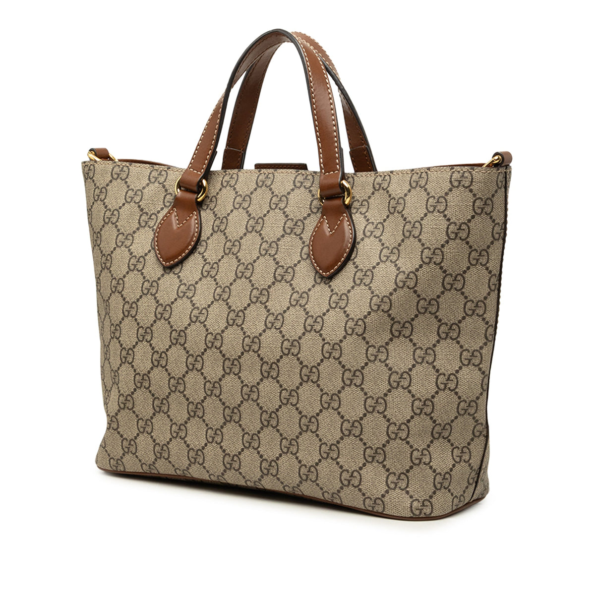 Gucci Small GG Supreme Satchel — Beige
