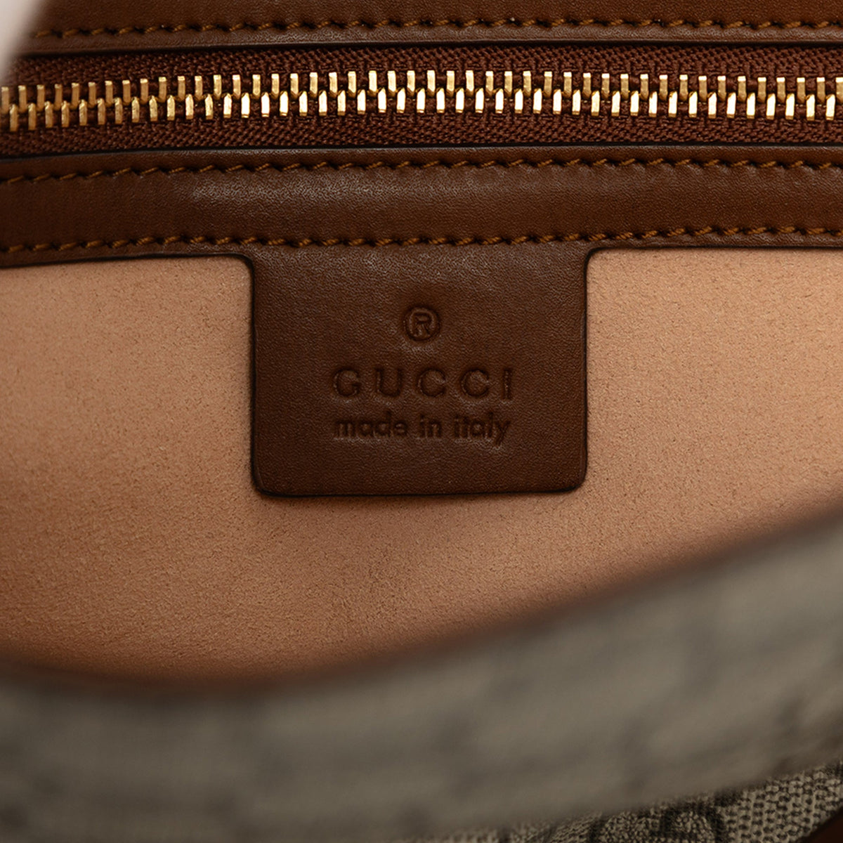Gucci Small GG Supreme Satchel — Beige