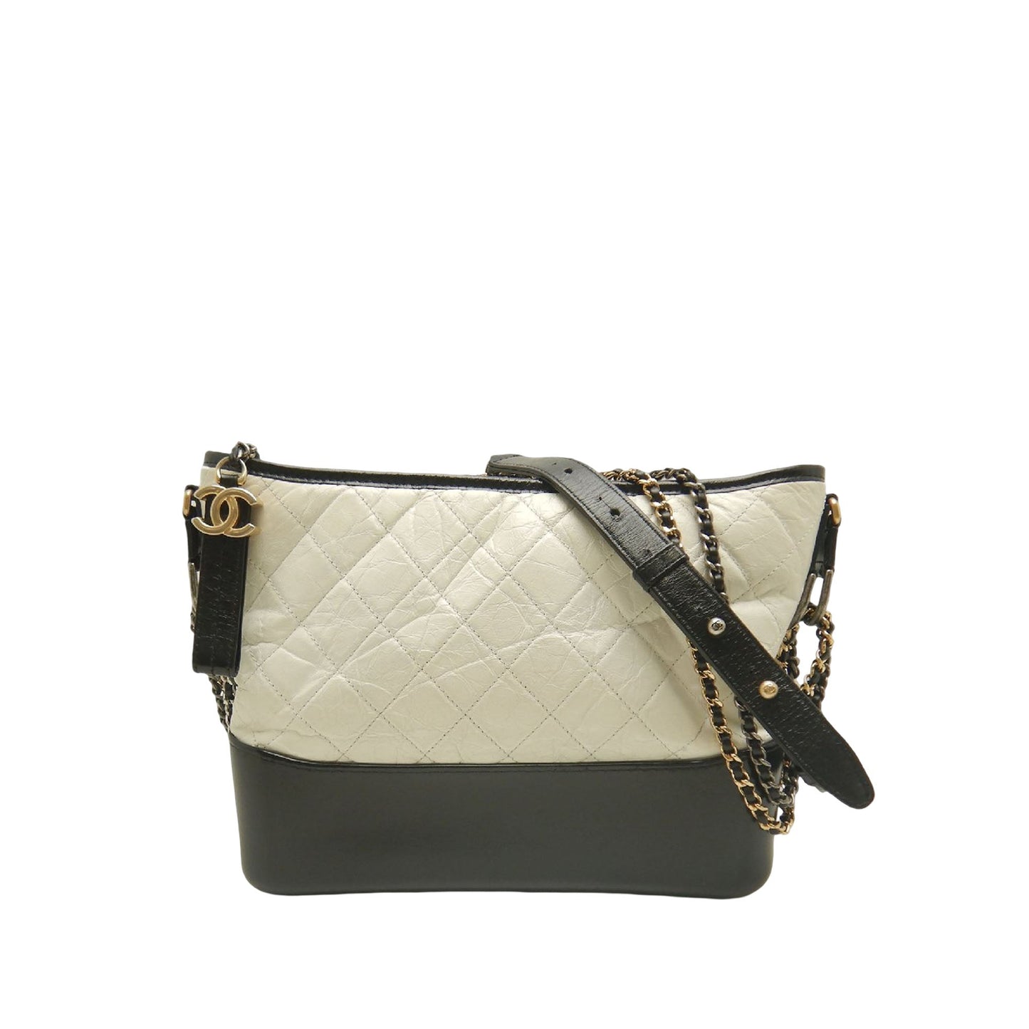 Chanel Medium Bicolor Quilted Aged Calfskin Gabrielle Hobo
