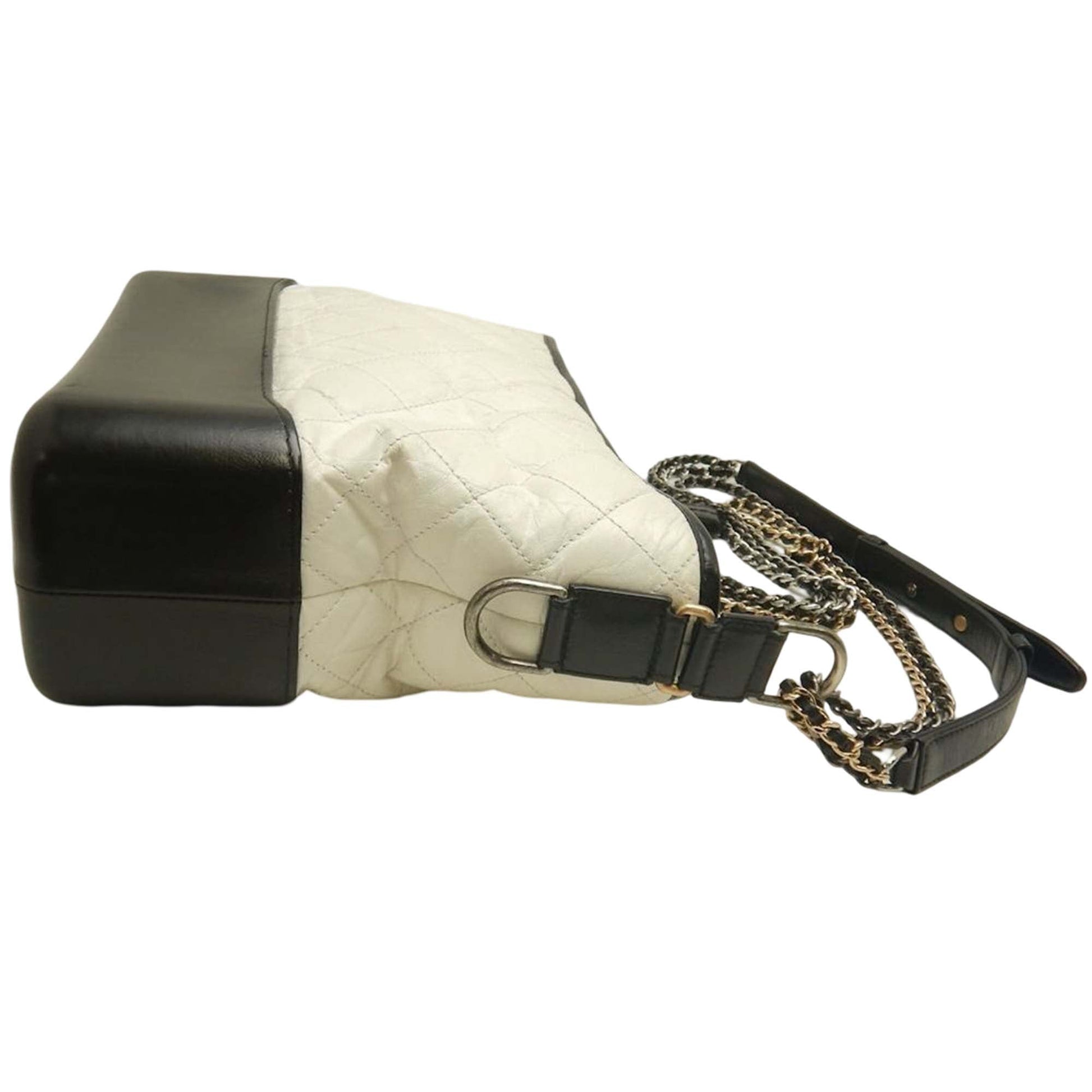 Chanel Medium Bicolor Quilted Aged Calfskin Gabrielle Hobo