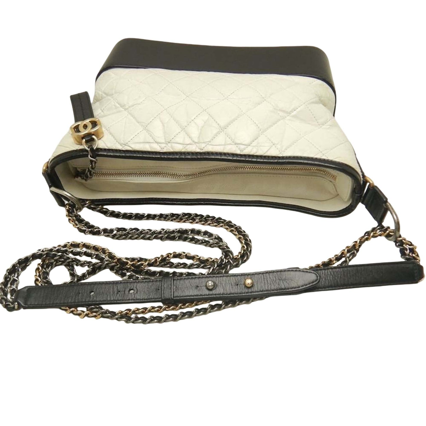 Chanel Medium Bicolor Quilted Aged Calfskin Gabrielle Hobo