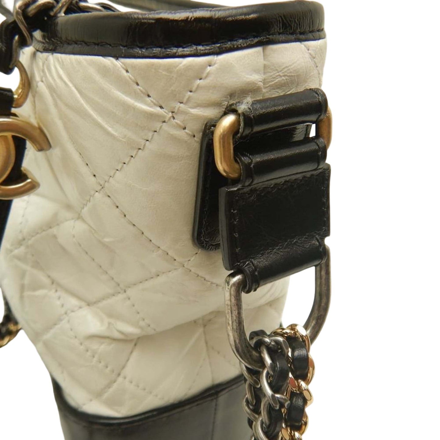 Chanel Medium Bicolor Quilted Aged Calfskin Gabrielle Hobo