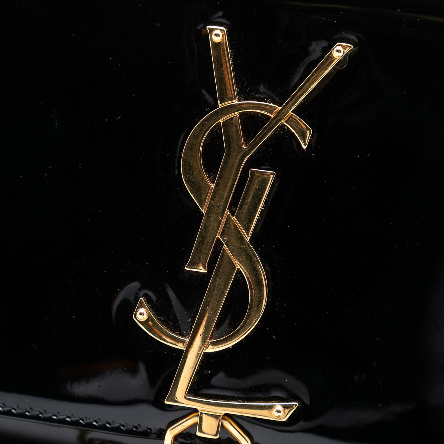 Saint Laurent Small Patent Monogram Kate Tassel Crossbody