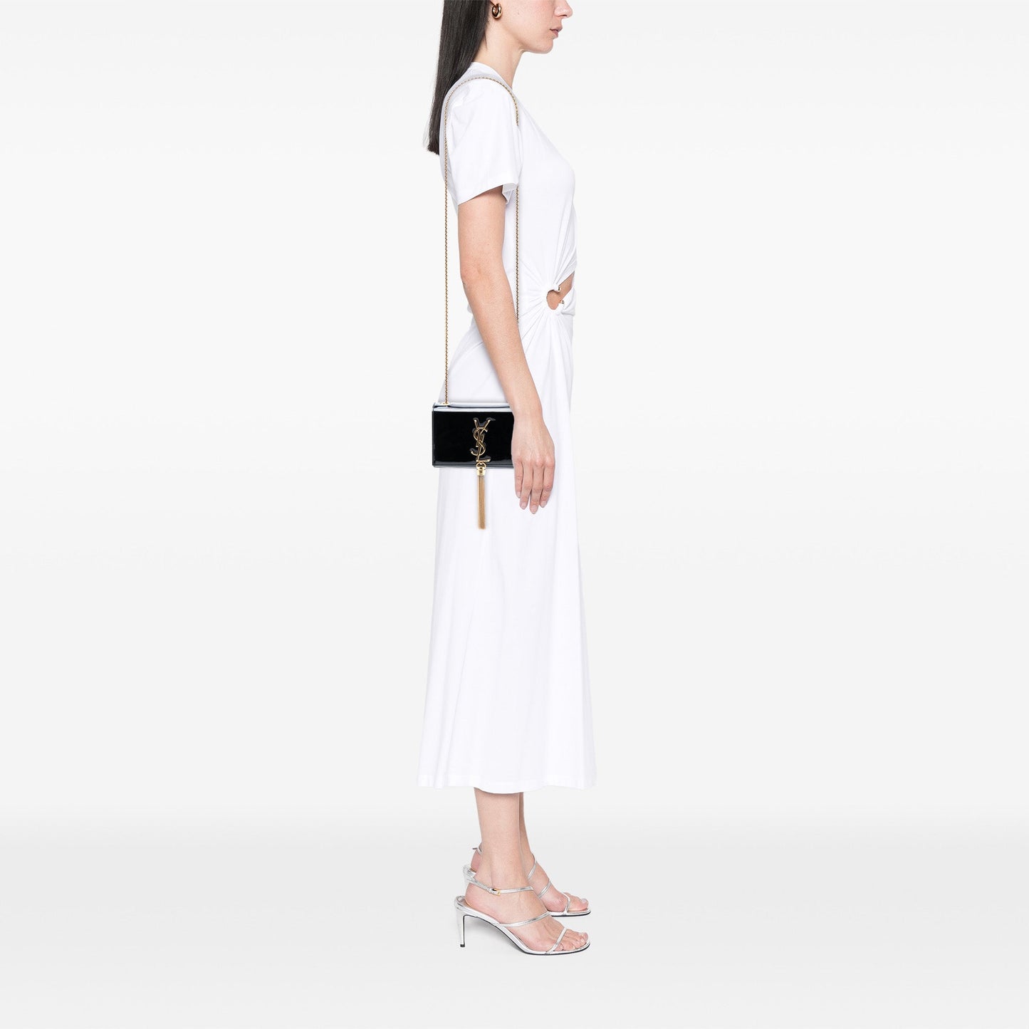 Saint Laurent Small Patent Monogram Kate Tassel Crossbody
