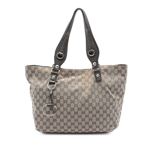 Gucci Medium GG Canvas Icon Bit Tote
