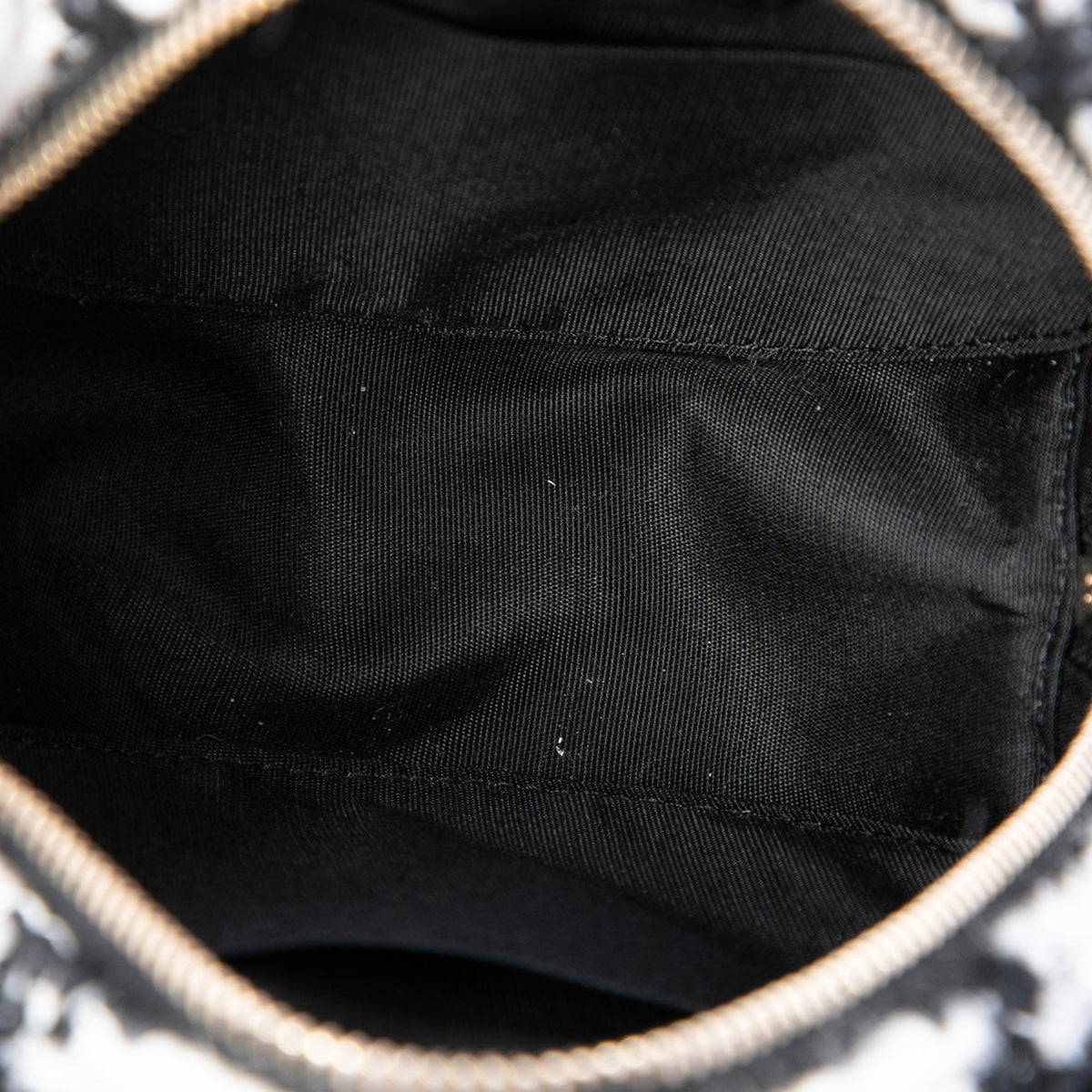 Chanel Tweed 19 Round Clutch with Chain and Coin Purse — White