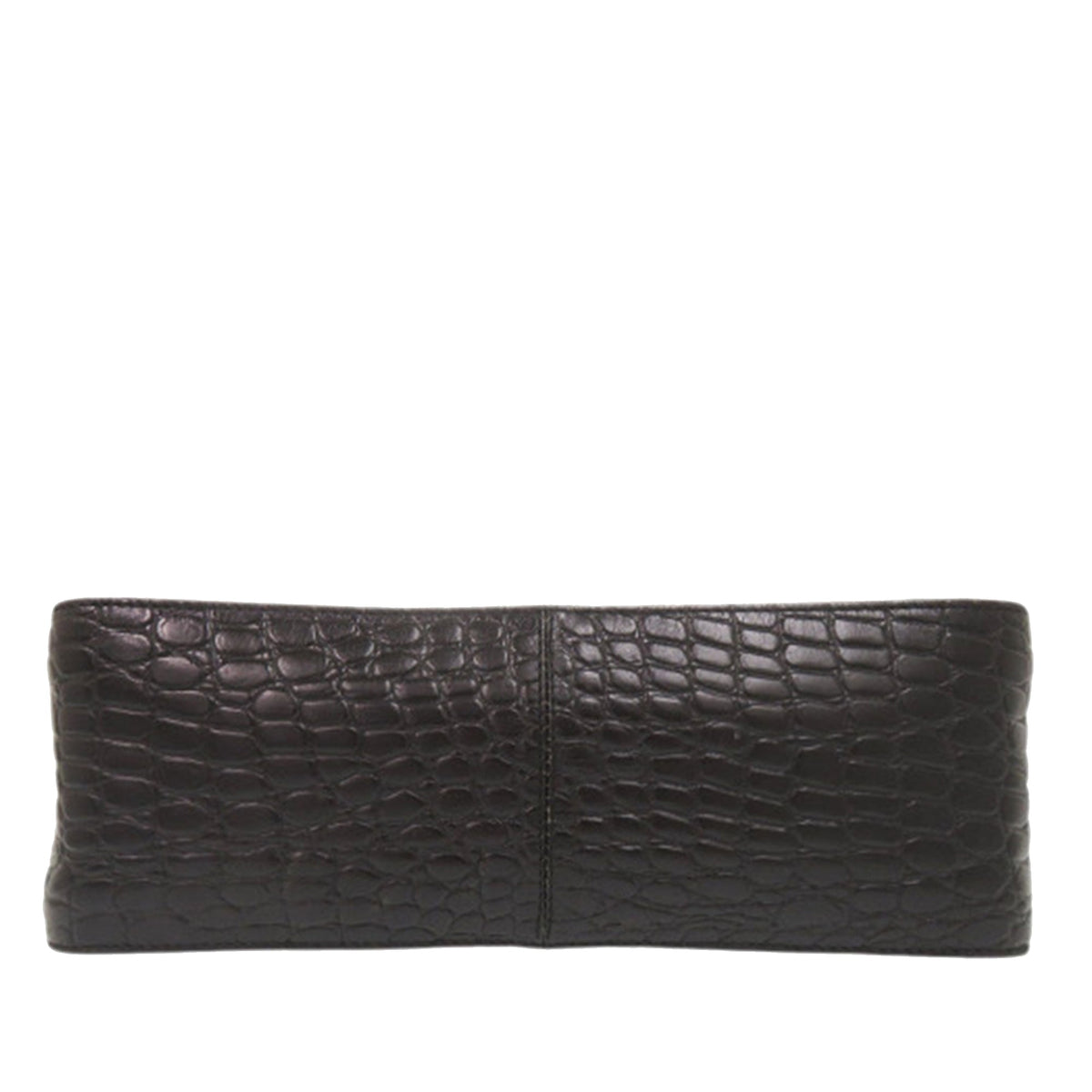 Ferragamo Croc Embossed Leather Vara Satchel