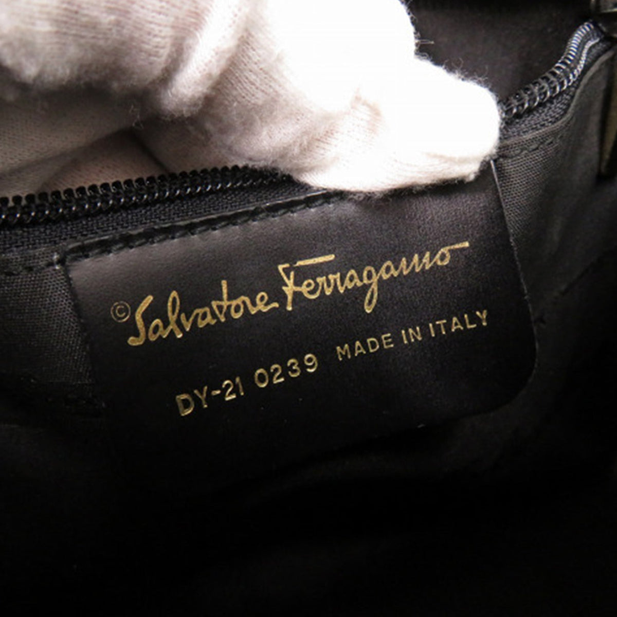 Ferragamo Croc Embossed Leather Vara Satchel