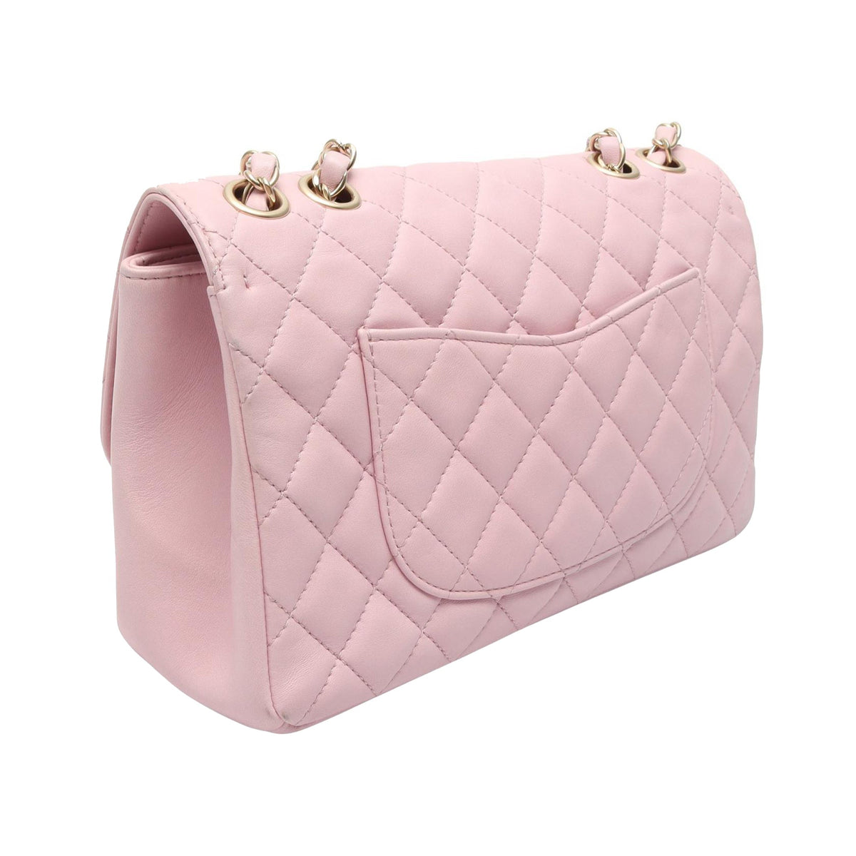 Chanel CC Matelasse Lambskin Single Flap — Pink