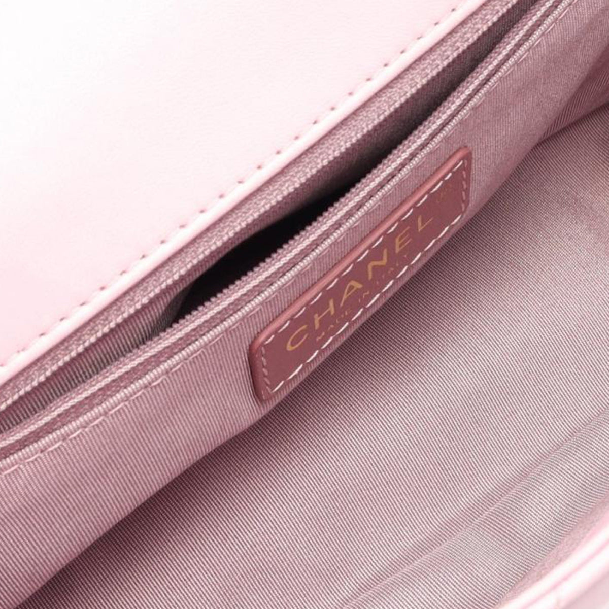 Chanel CC Matelasse Lambskin Single Flap — Pink
