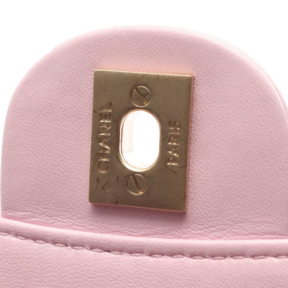 Chanel CC Matelasse Lambskin Single Flap — Pink