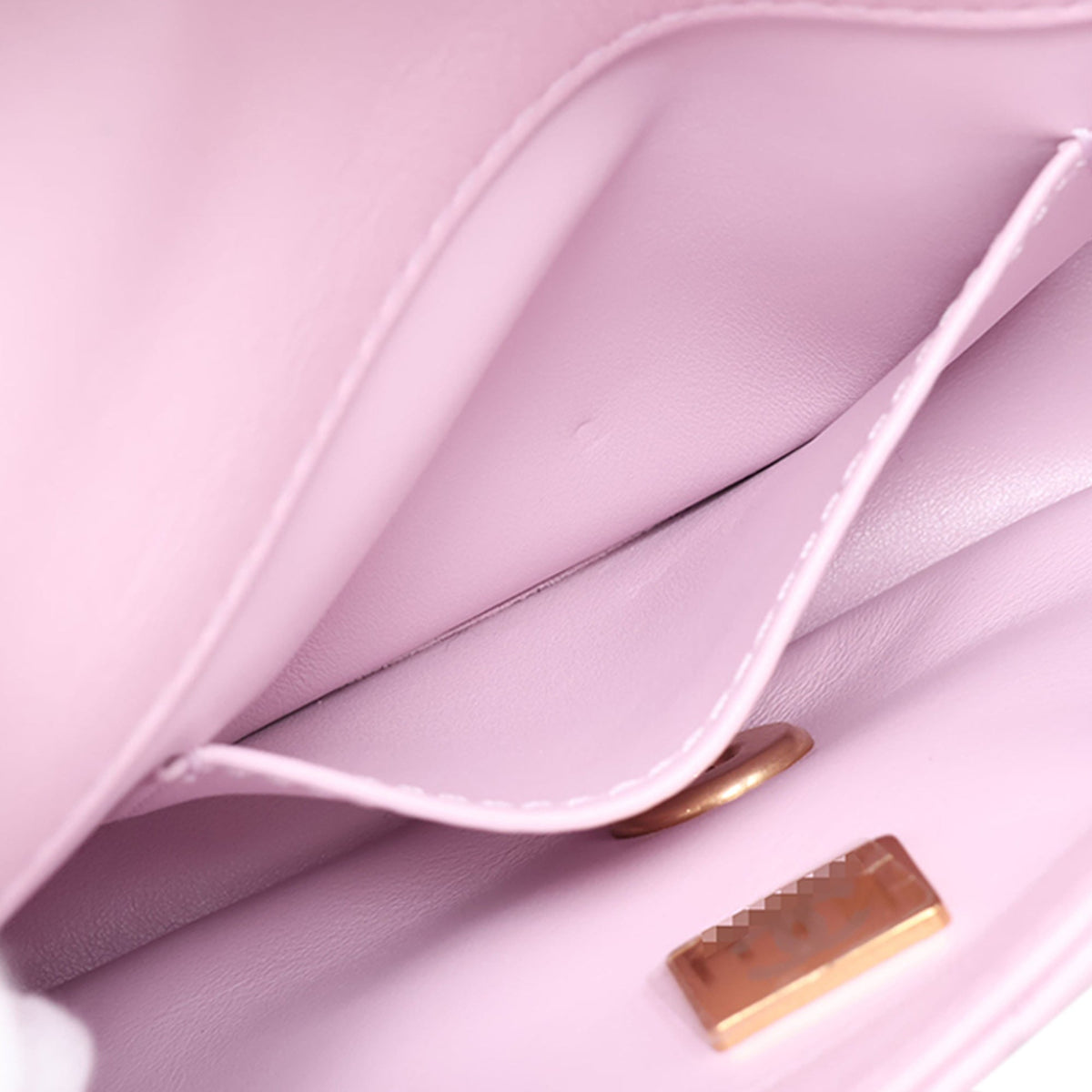 Chanel Mini Quilted  Iridescent Lambskin Pearly Flap — Pink