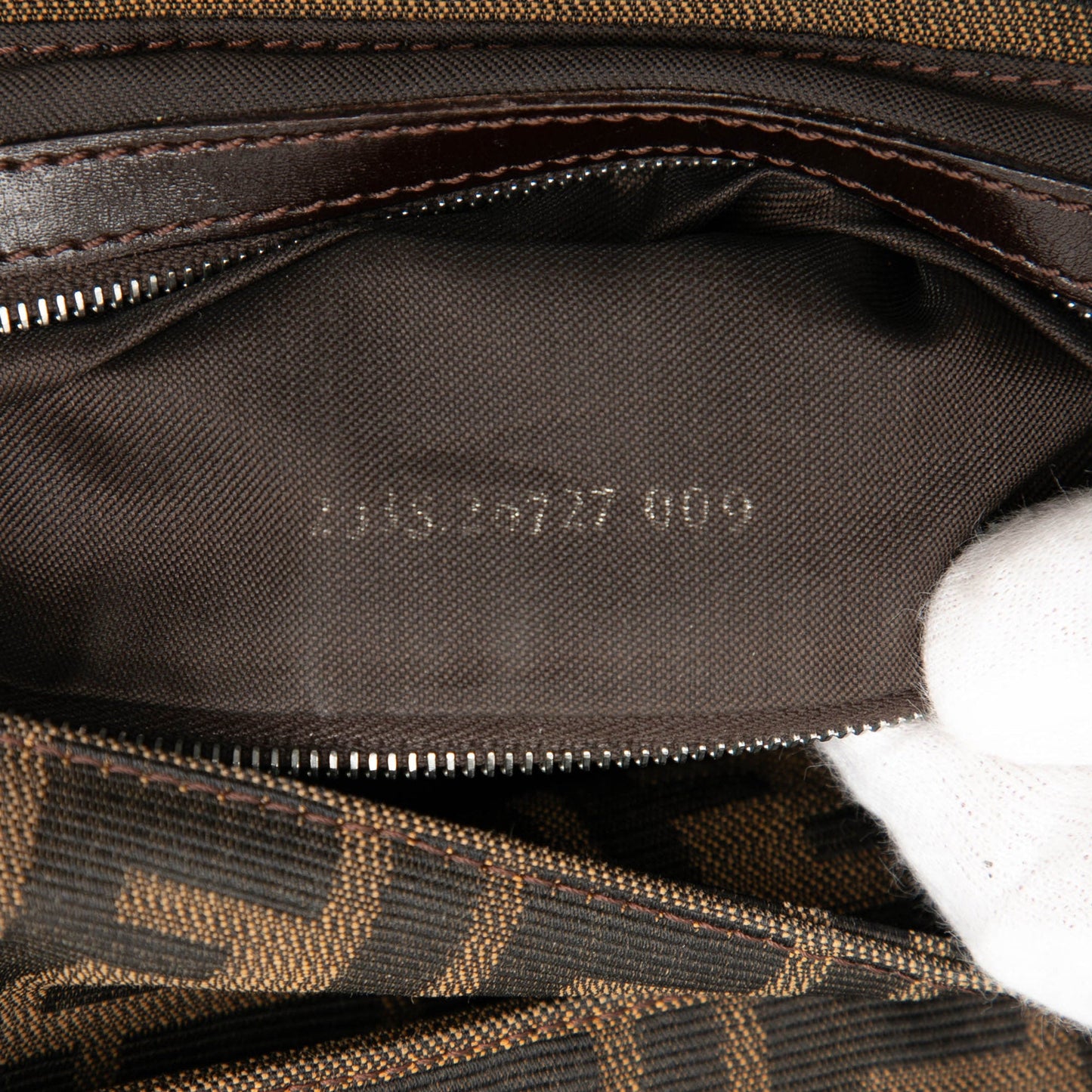 Fendi Zucca Canvas Shoulder Bag