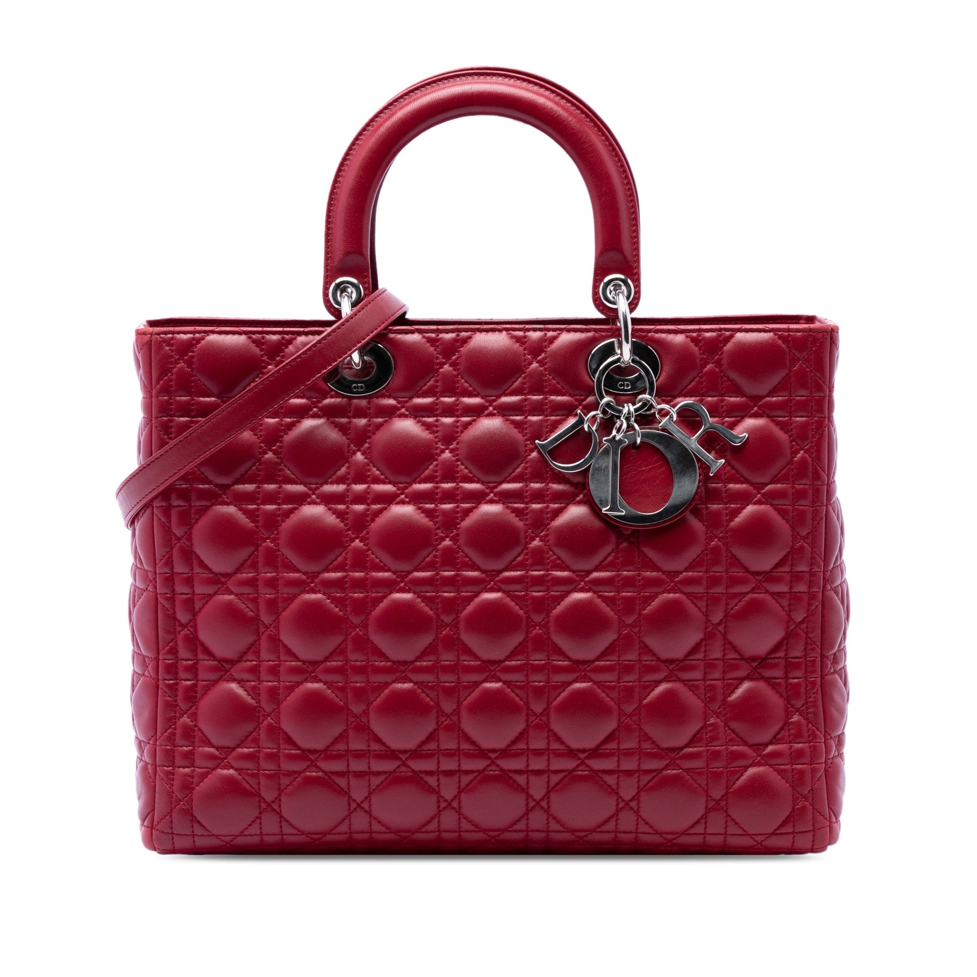 Dior Large Lambskin Cannage Lady Dior