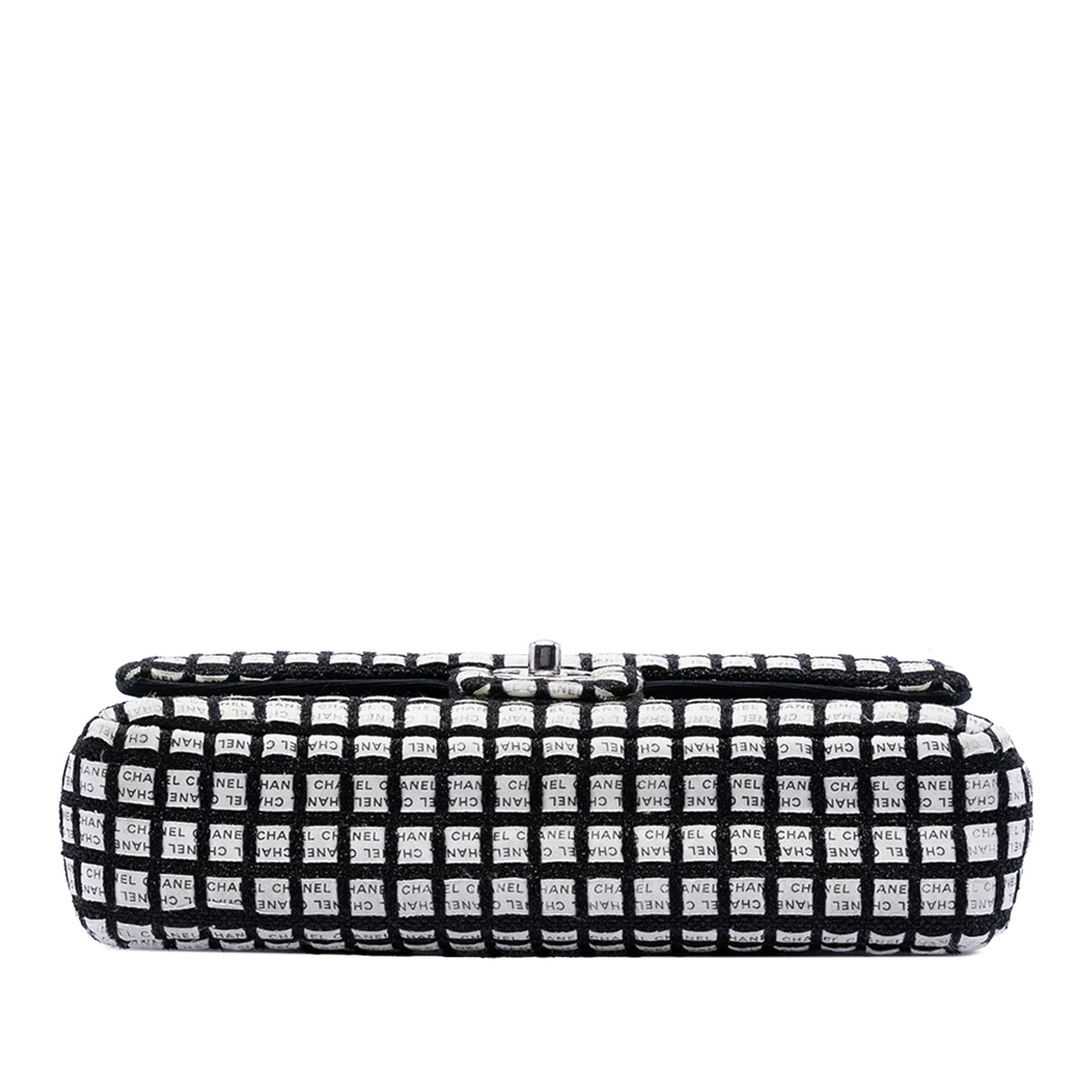 Medium Classic Ribbon and Tweed Logo Double Flap