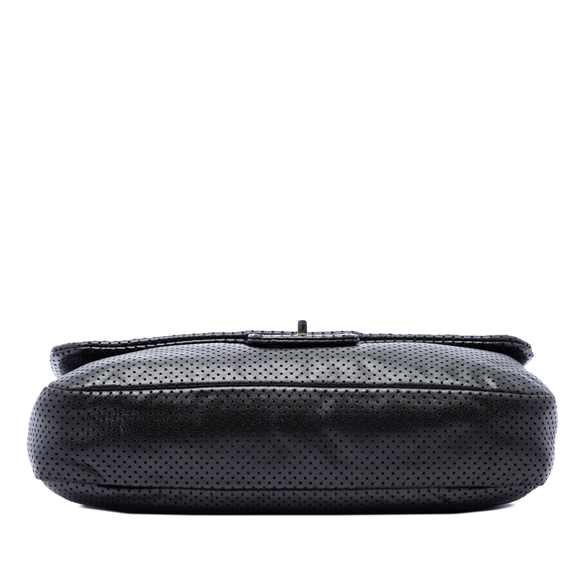 Chanel Medium Perforated Calfskin Reissue 2.55 Drill Flap — Black