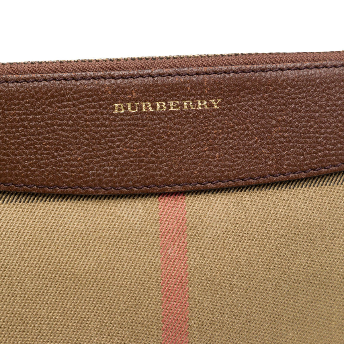 Burberry House Check Canvas Derby Peyton Crossbody — Brown