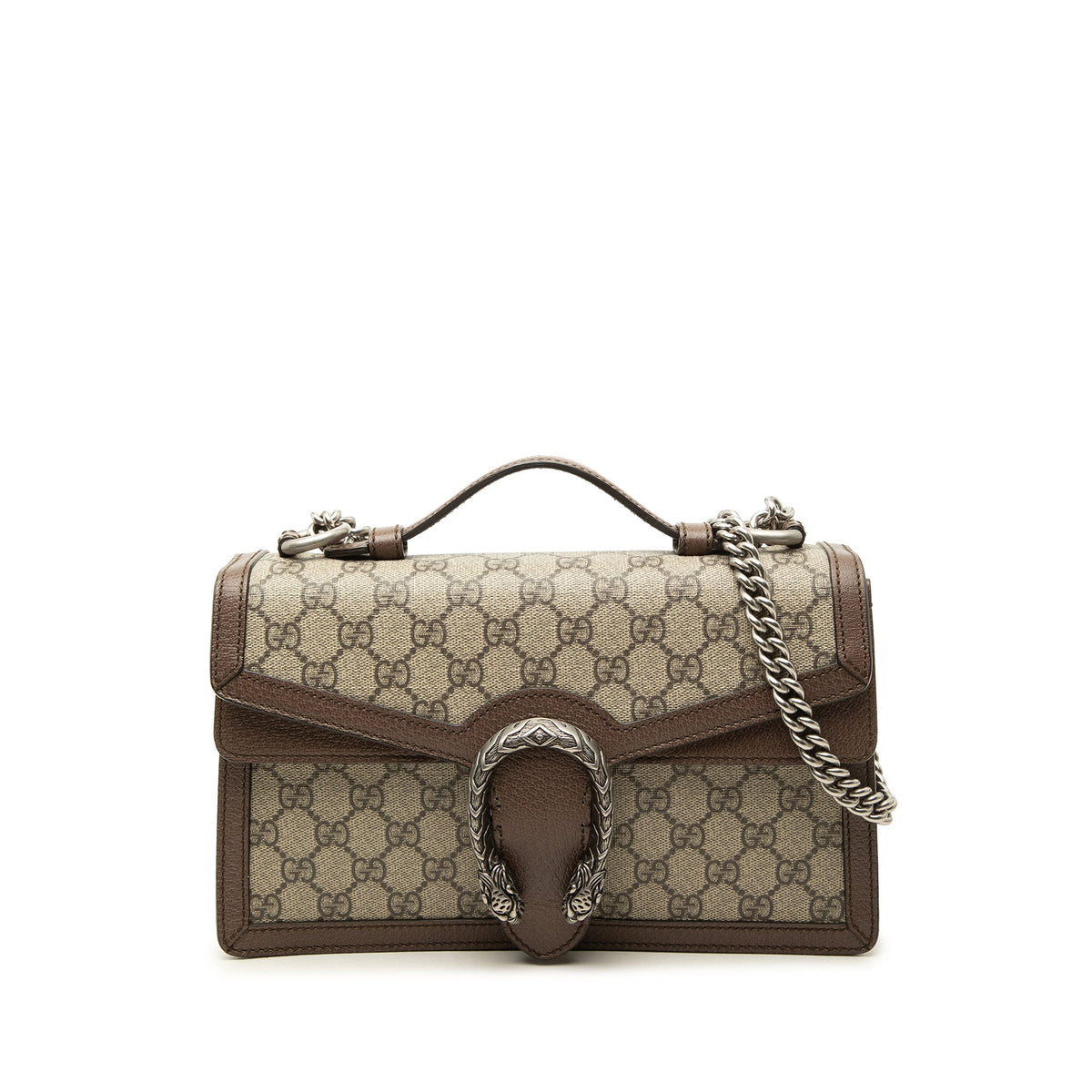 Gucci GG Supreme Dionysus Top Handle Bag — Beige