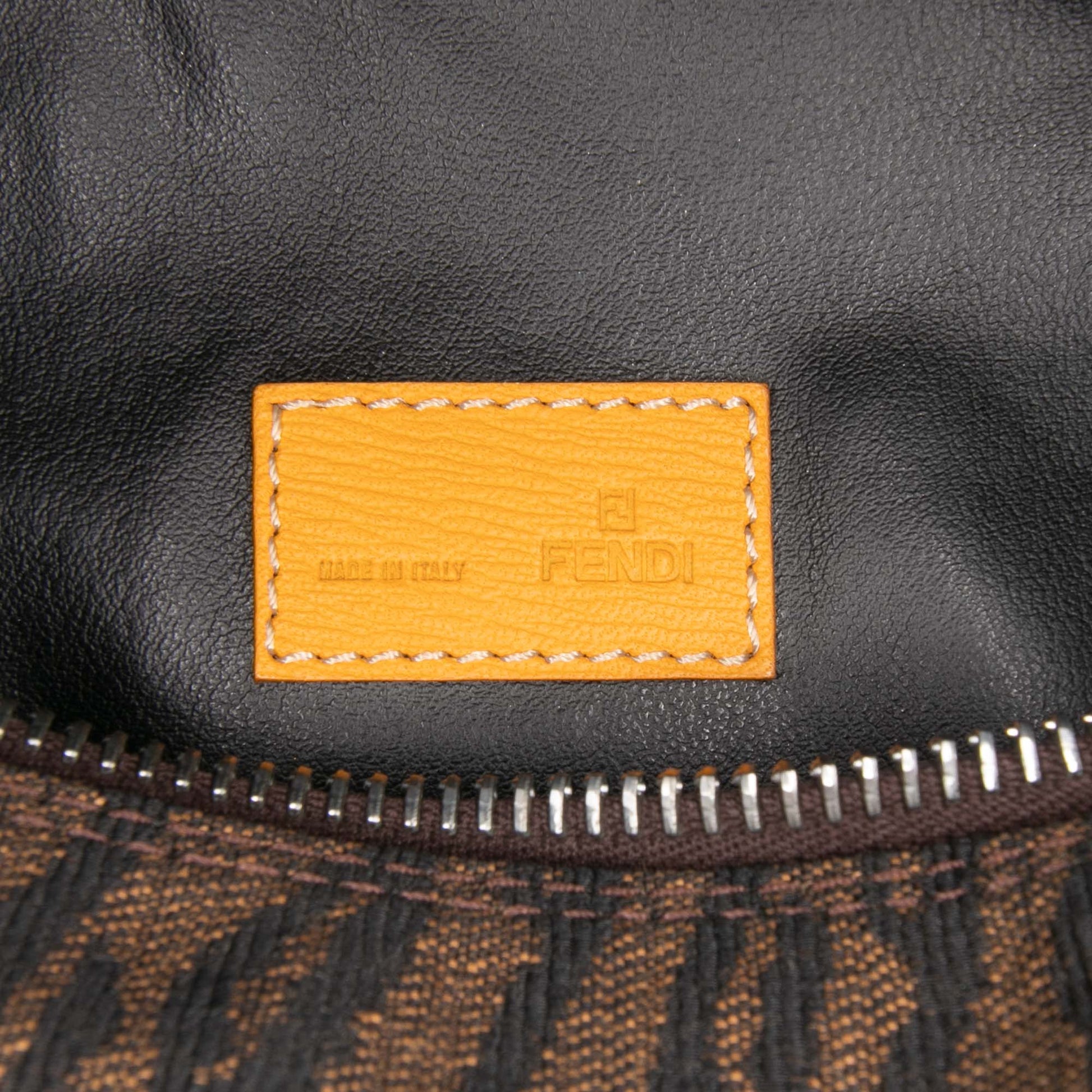 Fendi Zebra Print Canvas Handbag