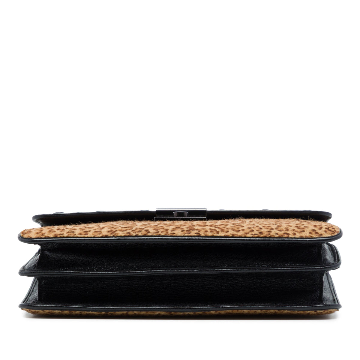 Bottega Veneta Leopard Printed Pony Hair Glass Shoulder Bag