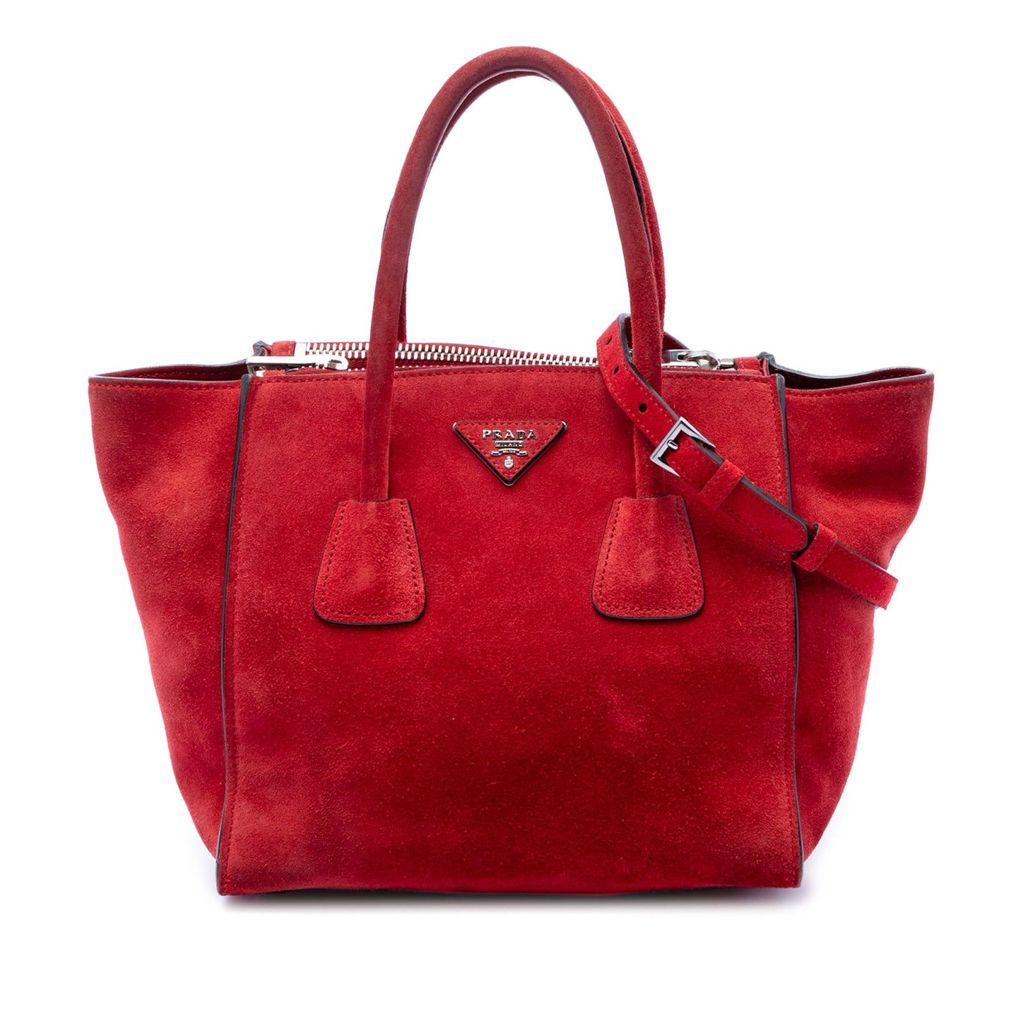 Prada Small Scamosciato Twin Pocket Satchel
