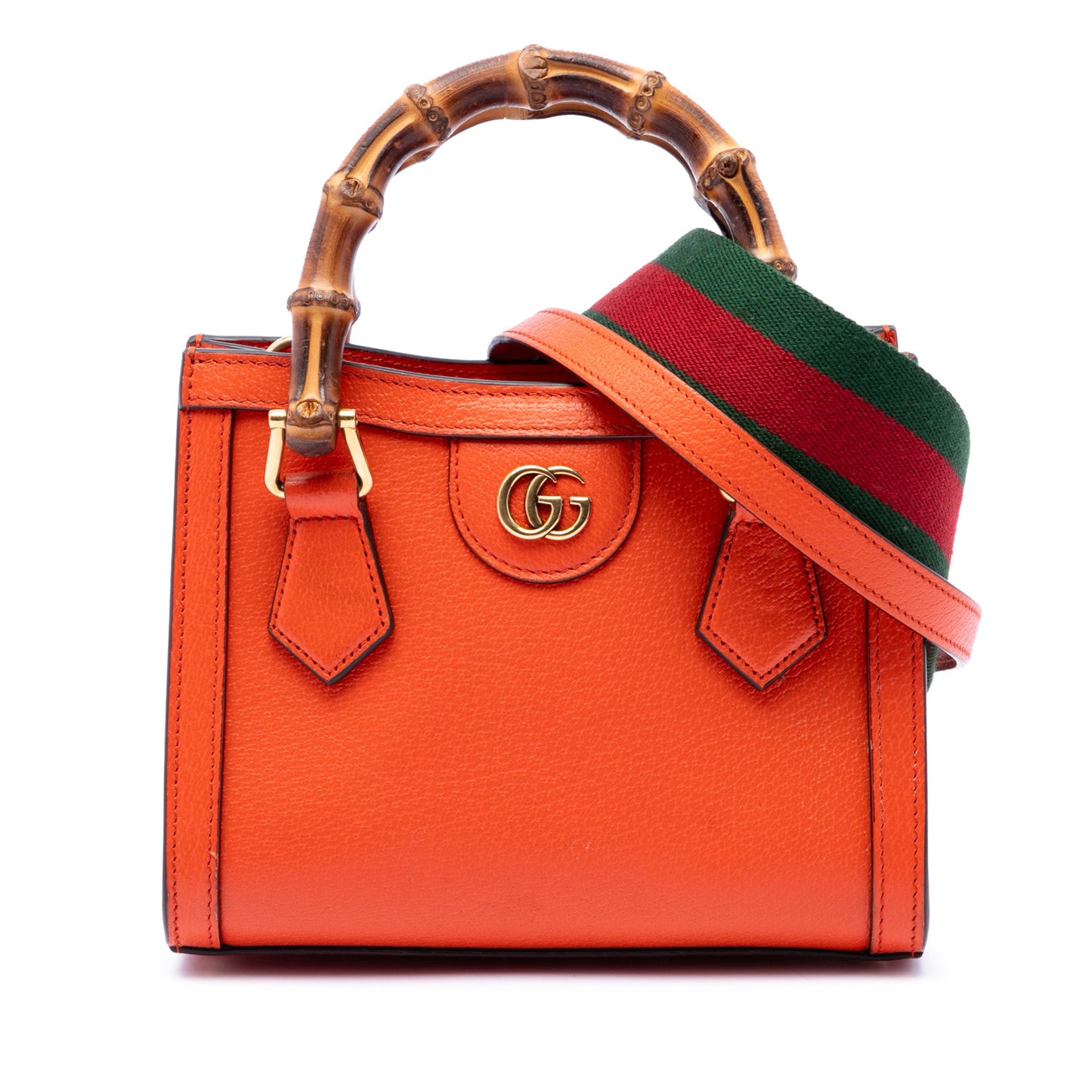 Gucci Mini Calfskin Bamboo Diana Satchel