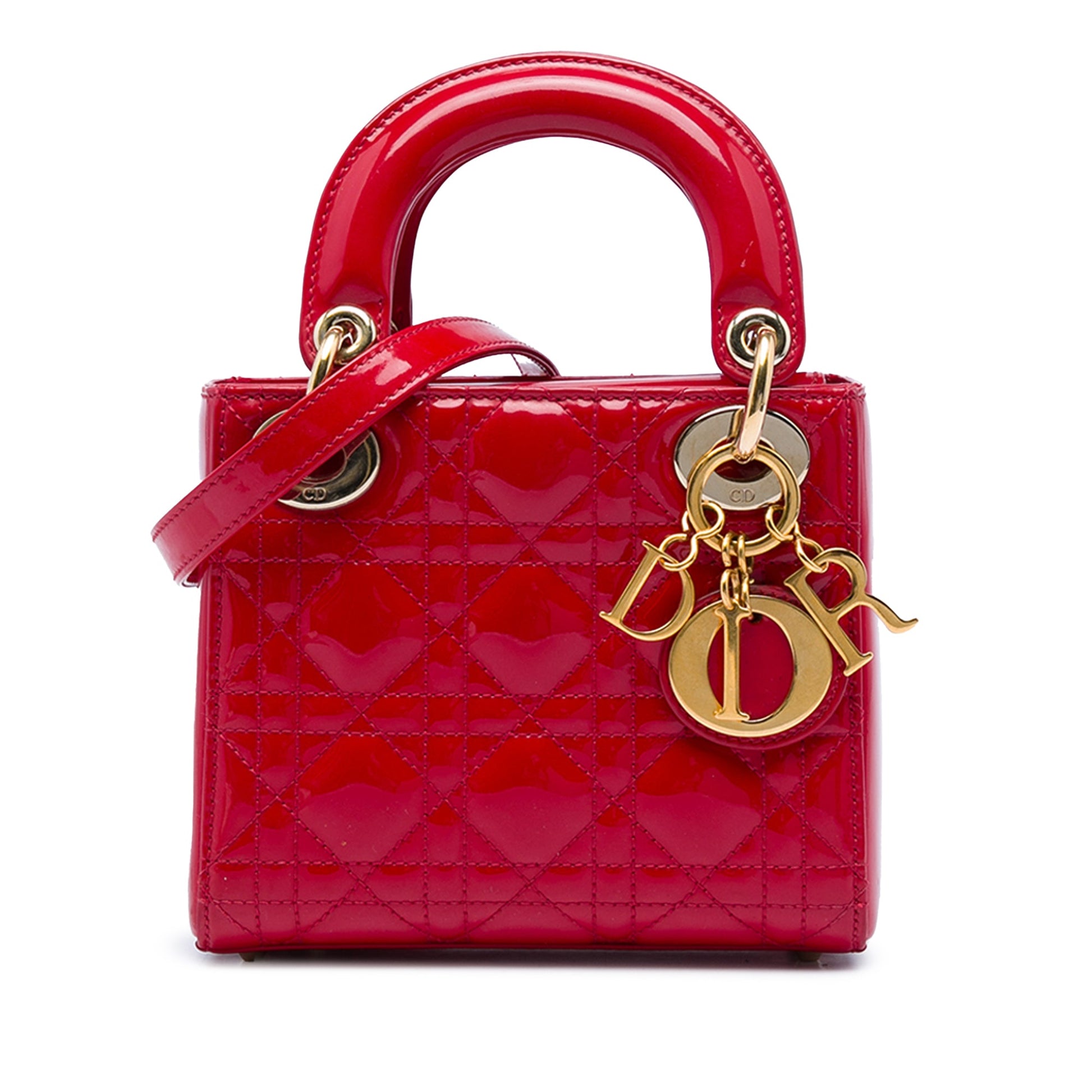 Dior Mini Patent Cannage Lady Dior