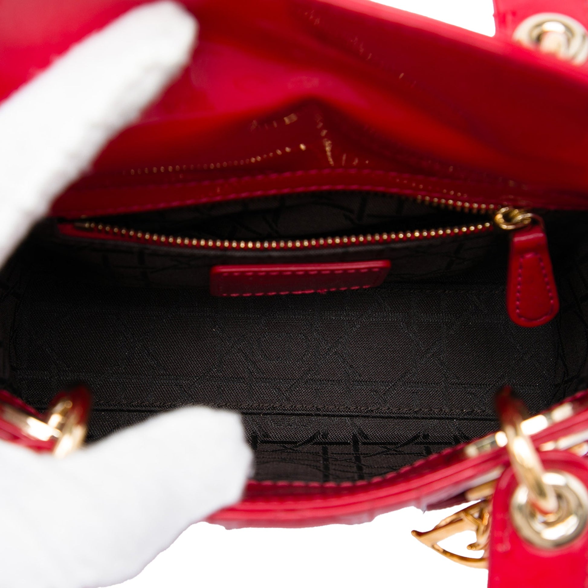 Dior Mini Patent Cannage Lady Dior