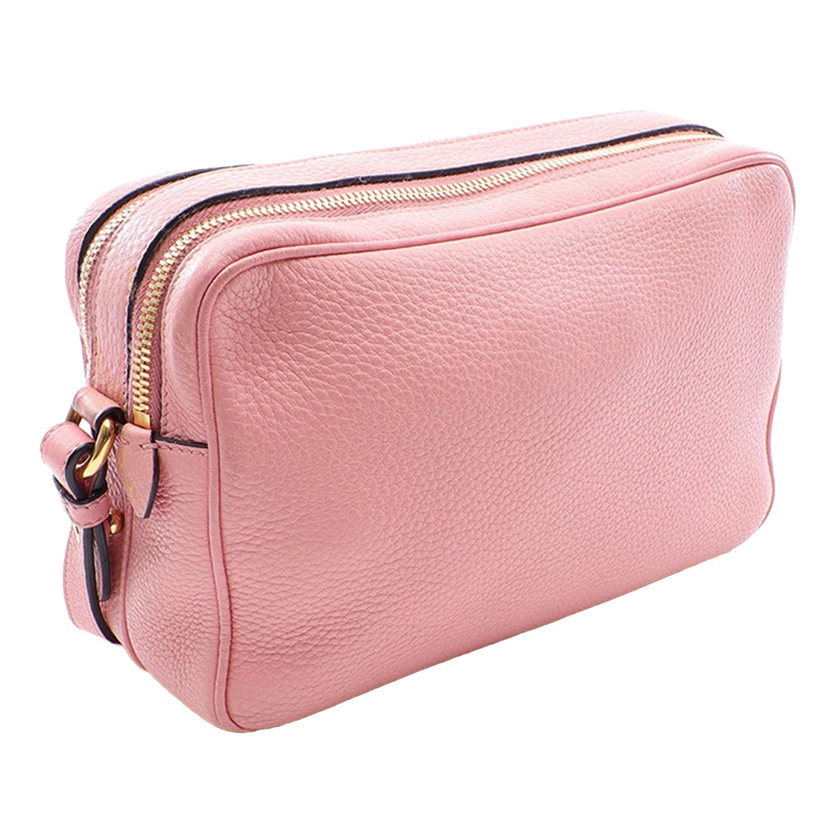 Prada Vitello Daino Double Zip Camara Bag — Pink