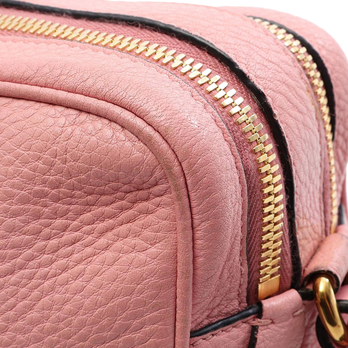 Prada Vitello Daino Double Zip Camara Bag — Pink