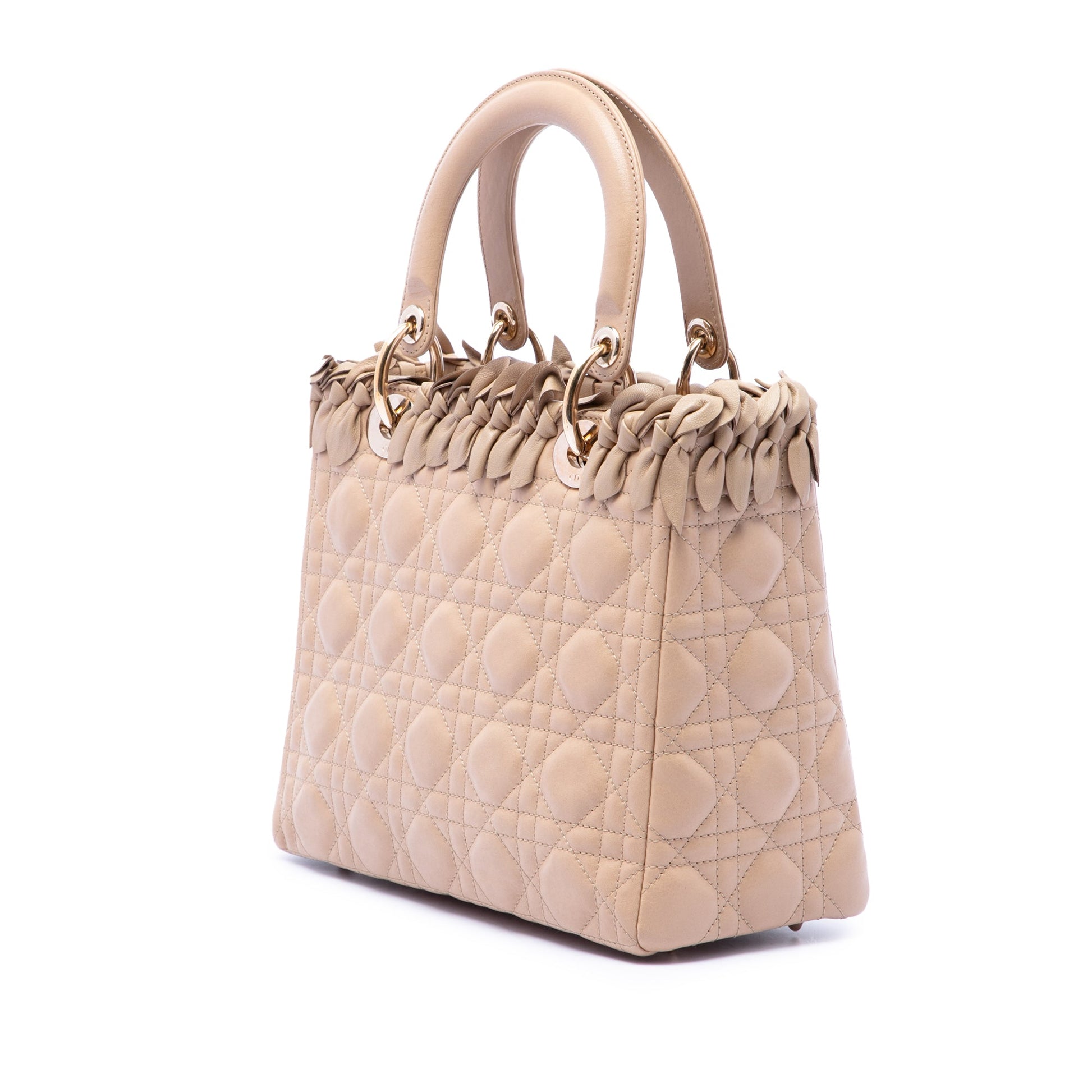 Dior Medium Lambskin Cannage Bow Lady Dior