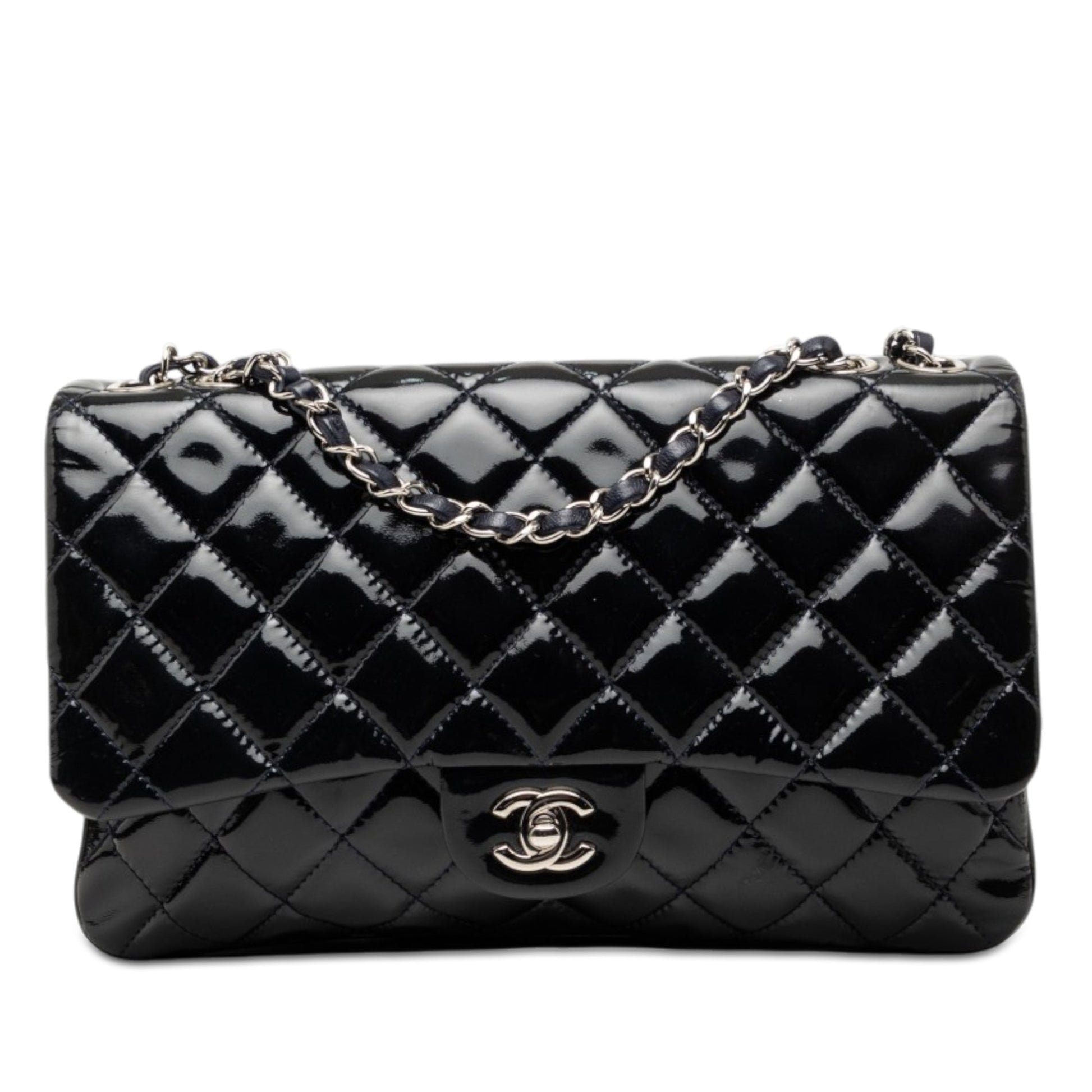 Chanel Jumbo Patent 3 Accordion Flap