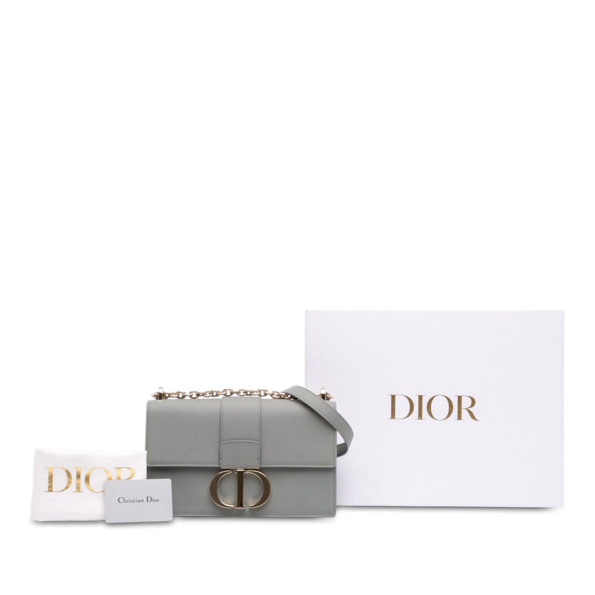 Dior Grained Calfskin 30 Montaigne Chain Flap