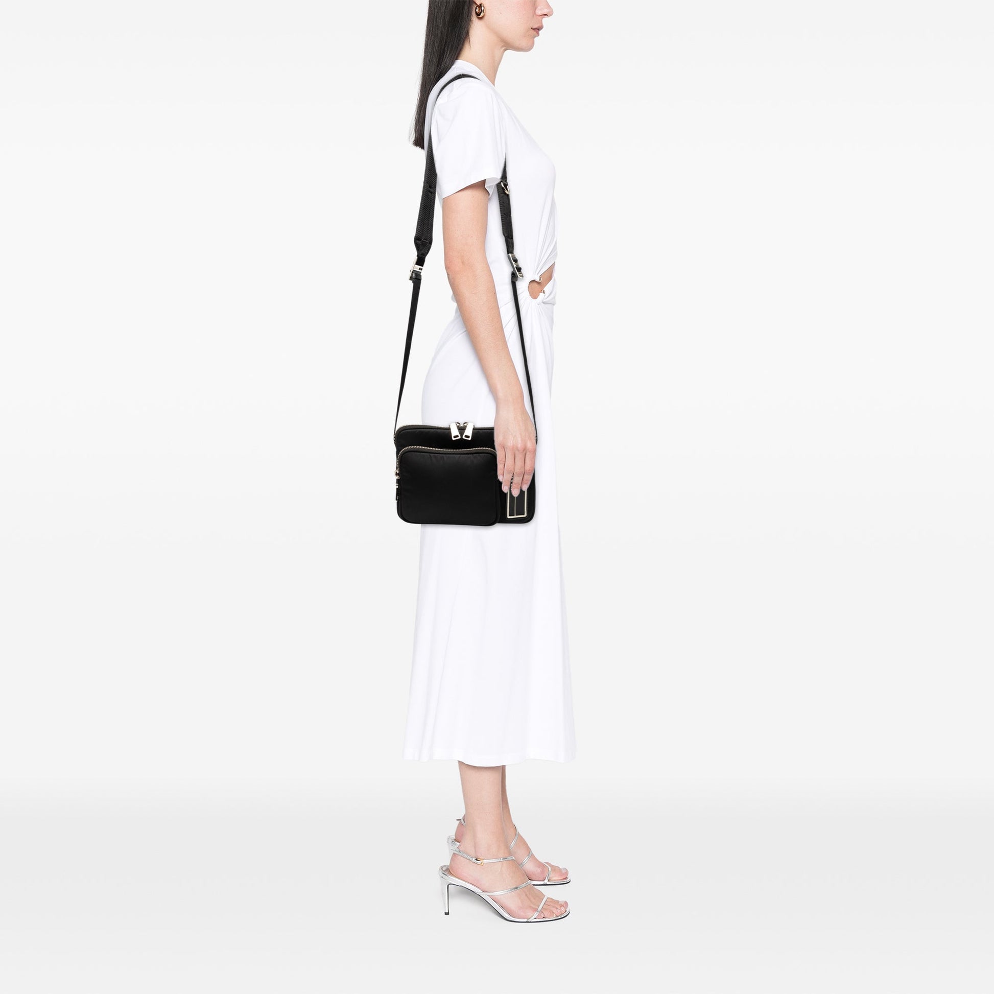 Prada Tessuto Front Pocket Logo Crossbody