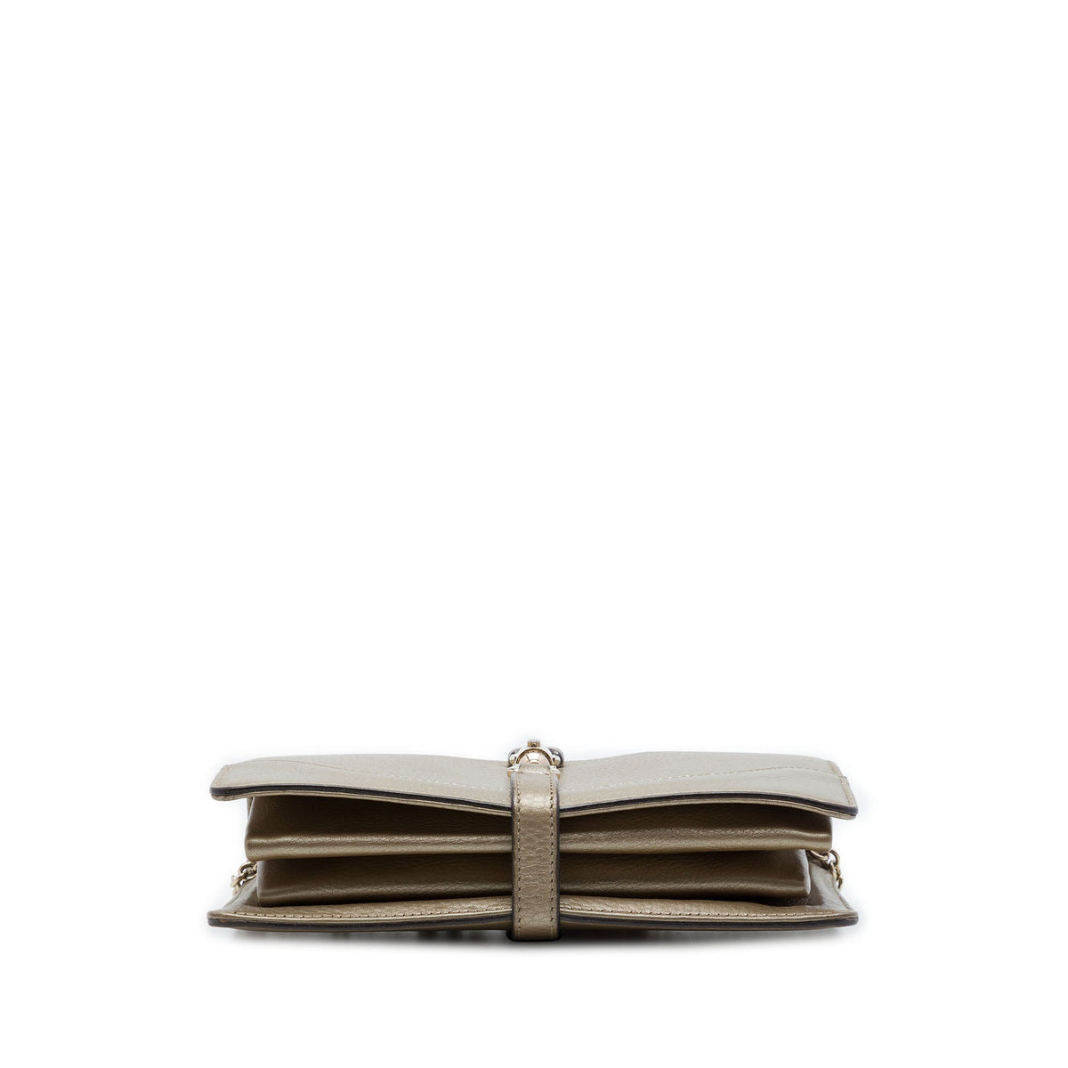 Gucci Metallic Pebbled Calfskin Piston Broadway Evening Bag