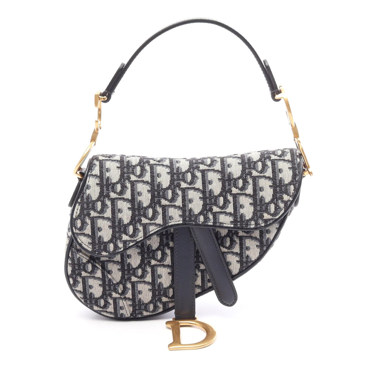 Dior Mini Oblique Canvas Saddle Bag