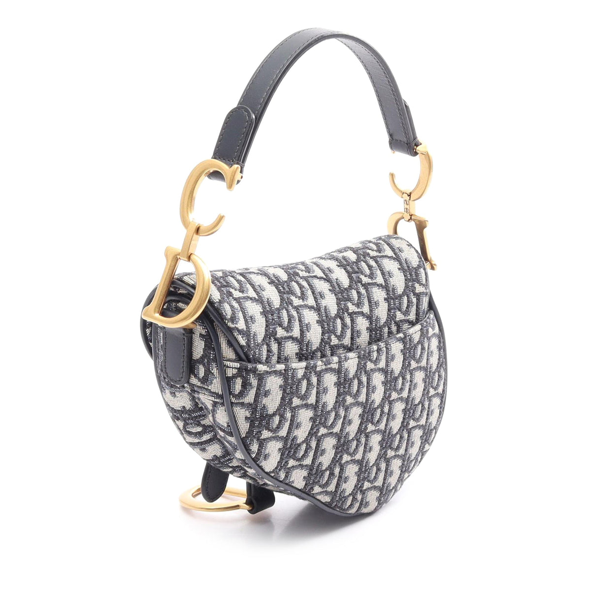Dior Mini Oblique Canvas Saddle Bag